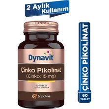 Dynavit Çinko Pikolinat 15mg 60 Tablet - Saç & Cilt & Tırnak & Bağışıklık - Zinc Picolinate