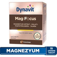 Mag Focus 15 Çiğneme Tableti- Magnezyum Malat, Magnezyum Sitrat, Fosfotidilserin, Taurin