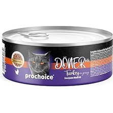 Starseven Prochoice Döner Turkey, Sos Içinde Hindi Etli Tam &amp; Dengeli Yetişkin Kedi Maması 70 gr x 12 Ade