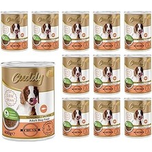 Starseven Cuddy Yetişkin Köpek Somonlu ve Jöleli Konserve Mama 400 gr x 12 Adet