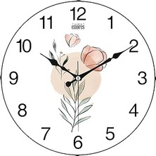 Starseven Emores 36 cm Gerçek Cam Sessiz Mekanizma Duvar Saati