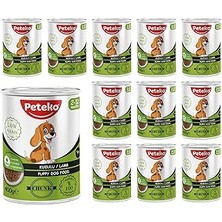 Starseven Yavru Köpek Kuzulu ve Jöleli Konserve Mama 400 gr x 12 Adet