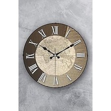 Starseven Emores 36 cm Dekoratif Gerçek Cam Bombe Sessiz Mekanizma Duvar Saati