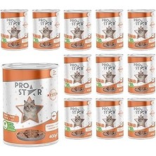 Starseven Prostar Yetişkin Kedi Somonlu Pate Yaş Mama 400 gr x 12 Adet