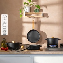 Emsan Signature Alüminyum Döküm 7 Parça Tencere Seti Siyah