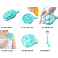 NW NessiWorld Çift Taraflı Silikon Uzun Saplı  Banyo Fırçası CM-331