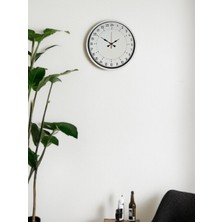 Bucuks 36 cm Beyaz 24 Saat Göstergeli Özel Tasarım Duvar Saati