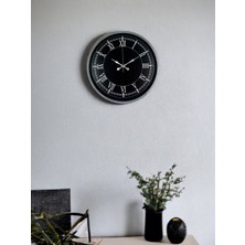 Bucuks 36 cm Gri Roma Rakamlı Zarif Duvar Saati