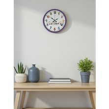 Bucuks 36 cm Mor Çocuk Odası Duvar Saati