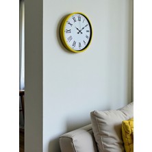Bucuks 36 cm Sarı Roma Rakamlı Duvar Saati