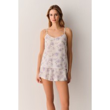 Suwen Lilac Atlet Şort Pijama Takımı