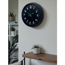Bucuks Pure Dark Black 40 cm Metal Duvar Saati