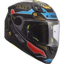 Ls2 FF812 Kıd Zero Gri-Kırmızı Çocuk Kapalı Motosiklet Kaskı