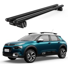 Today Auto Pençe Citroen C4 Cactus Suv (2014 ve Sonrası) Uyumlu Siyah Ara Atkı Port Bagaj Tavan Barı