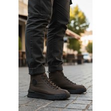 Bulldozer 260014 Hakiki Deri Kaymaz Taban Antrasit Nubuk Erkek Bot