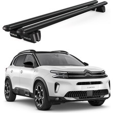 Today Auto Pençe Citroen C5 Aircross Suv (2018 ve Sonrası) Uyumlu Siyah Ara Atkı Port Bagaj Tavan Barı