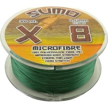 Suma Sumo 8 Kat Örgü İp Misina 300MT 0,23mm Kalınlık 22,68kg Çekeri Haki Yeşil Renk Mikrofiber