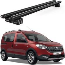 Today Auto Pençe Dacia Dokker (2012 ve Sonrası) Uyumlu Siyah Ara Atkı Port Bagaj Tavan Barı