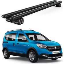 Today Auto Pençe Dacia Dokker Stepway (2012 ve Sonrası) Uyumlu Siyah Ara Atkı Port Bagaj Tavan Barı
