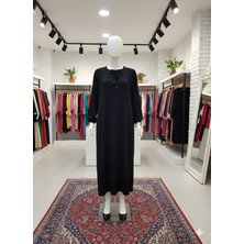 My Teks  Desenli Esnek Geniş &  Rahat Tesettür Elbise