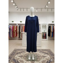 My Teks  Desenli Esnek Geniş &  Rahat Tesettür Elbise