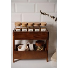 Dekorz Dükkan Akasya Duo Iki Katlı Mutfak Organizeri (25X25CM)