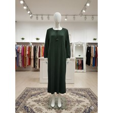 My Teks  Desenli Esnek Geniş &  Rahat Tesettür Elbise