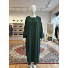 My Teks  Desenli Esnek Geniş &  Rahat Tesettür Elbise