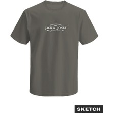 Jack & Jones Erkek Gögüs Logo Baskili Tisört- Blakevin