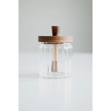 Dekorz Dükkan Akasya Çizgili Cam Bal Kavanozu