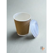 GÜNPAK 12 Oz Bardak Uyumlu Emzik Kapak – Kahve Için, Beyaz Renk, 100’LÜ Paket