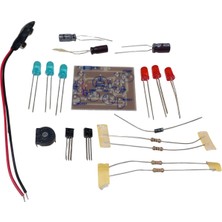 Devre Dünyası Dc 5-12V Yanıp Sönen Polis Işıkları Mavi Kırmızı Ledler Kendin Yap Hobi Devresi Dıy Lehimleme Kiti - Demonte(Montesiz)