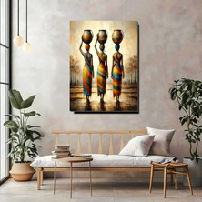 Artprinta Afrikalı Kadınlar Kanvas Tablo – Etnik ve Renkli Modern Duvar Dekoru