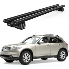 Today Auto Pençe Infiniti FX35 (2003-2009) Uyumlu Siyah Ara Atkı Port Bagaj Tavan Barı