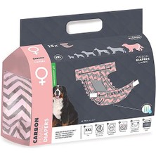 M-Pets Carbonlu Diapers Dişi Köpekler Için Külot Xxl 15LI