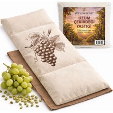 Strauss Üzüm Çekirdeği Yastığı Isıtıcı Soğutucu Doğal Pamuklu Terapi Yastığı 50X20 cm