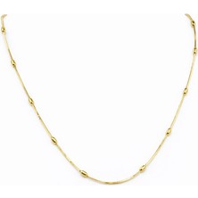 Sacha Oval Biyeli Yılan Zincir Kolye