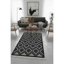 Lorvian Noletti Geometrik Desen Makinede Yıkanabilir Çift Taraflı Günlük Kullanıma Uygun Salon & Antre Kilimi Kilim