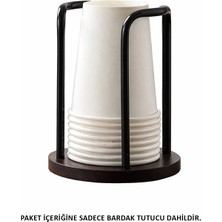 Microcase Ahşap Görünümlü Bardak Tutucu Düzenleyici Tek Bölmeli AL5435