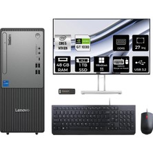 Lenovo Thinkcentre Neo 50T i5 14400 Masaüstü Bilgisayar 48GB RAM 1TB SSD 27" FHD Win11 Home + Per4 USB 12UAS1CF00P1050