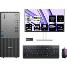 Lenovo Thinkcentre Neo 50T i5 14400 Masaüstü Bilgisayar 96GB RAM 4TB SSD 23.8" FHD Win11 Pro + Per4 USB 12UAS1CF00P780