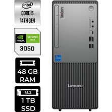 Lenovo Thinkcentre Neo 50T Intel Core I5 14400 48GB 1tb SSD RTX3050/6GB Fdos Masaüstü Bilgisayar & Per4 USB Bellek 12UAS1CF00P490