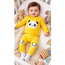 Panda Nakışlı 2’li Bebek Eşofman Takımı | Penye Kumaş, Yumuşak ve Rahat Tasarım (6-9-12-18 Ay)