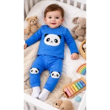 Panda Nakışlı 2’li Bebek Eşofman Takımı | Penye Kumaş, Yumuşak ve Rahat Tasarım (6-9-12-18 Ay)