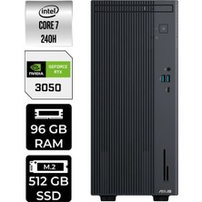 Asus Expertcenter P500MV Core 7 240H RTX 3050 Masaüstü Bilgisayar 96GB RAM 512GB SSD Win11 Pro + Per4 USB P500C724016512B0DP477