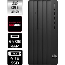 HP Prodesk 2 i5 14400 64GB RAM 4TB SSD Win11 Home B70VQATPN396 Masaüstü Bilgisayar + Per4 USB