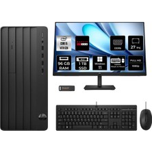 HP Prodesk 2 i5 14400 96GB RAM 1TB SSD 27" FHD Win11 Home B70VQATPN998 Masaüstü Bilgisayar + Per4 USB
