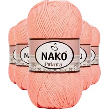 Maarketim 5 Adet Pırlanta Amigurumi El Örgü İpi Yünü Somon