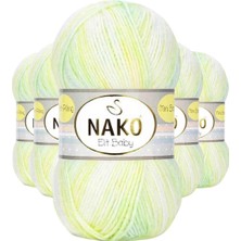 Maarketim 5 Adet Mini Batik Bebe El Örgü İpi Sarı Yeşil