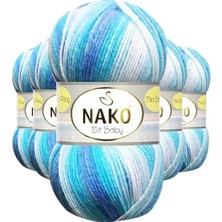 Maarketim 5 Adet Mini Batik Bebe El Örgü İpi Okyanus